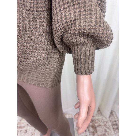 Zenana Plus Size Two Piece V-Neck Sweater & Legging Set Brown - Picture 11 of 11